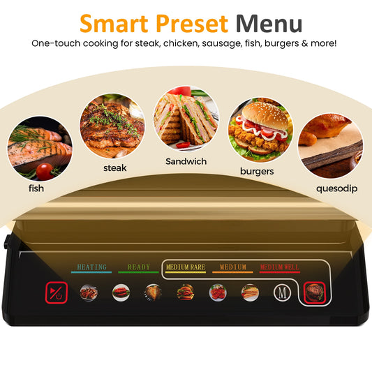 Heynemo Electric Waffle Maker 4 Slices, Stainless Steel Waffle Iron with Adjustable Heat, Nonstick Coating & Cool Touch Handle