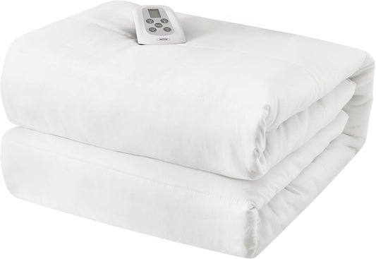 Heynemo Twin Electric Heated Mattress, Twin Size Bed Mattress Pad, Full Bed Warmer with 12-Hour Timer & 10 Heat Settings, Machine Washable, 39" x 75"