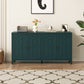 Heynemo Sideboard Buffet, 58'' Mid Century Modern Sideboard Buffet with 4 Doors and Adjustable Shelves, Sideboard Buffet for Entryway, Dining Room, Living Room, Bedroom, Turquoise