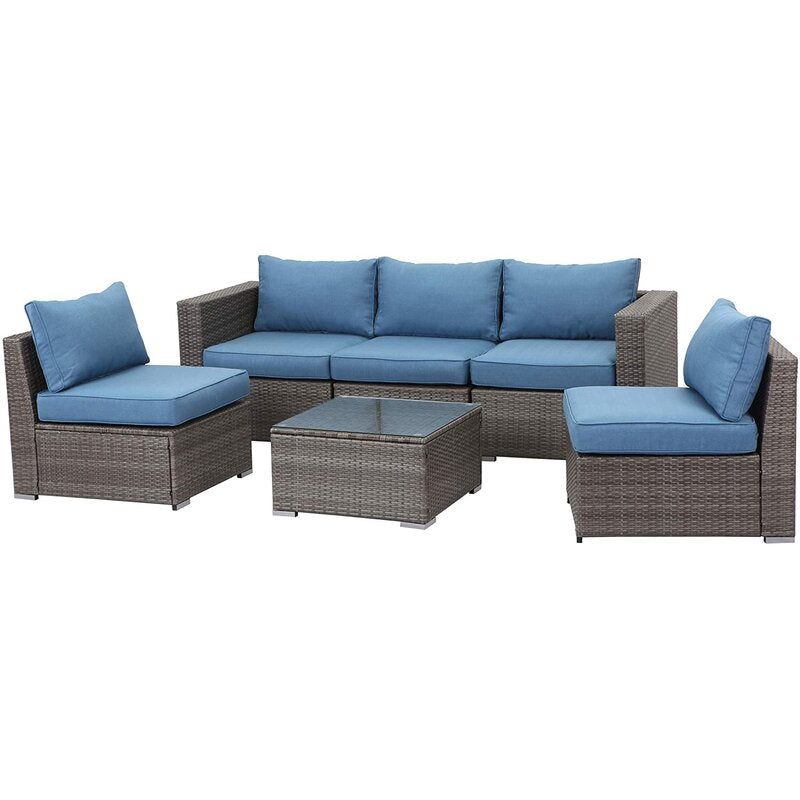 6 Piece Outdoor Sectional Furniture Set