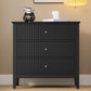 May in Color Modern 3-Drawer Fluted Dresser with Spacious Storage for Bedroom, Hallway, Living Room, Entryway, Black