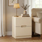 May in Color 2-Drawer Nightstand, Handless Bedside Table for Bedroom, Living Room, Hallway, Beige