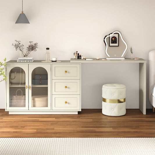 May in Color Modern Dressing Table and Chest of Drawers Combo, 3 Drawers & 2 Doors, Perfect for Bedroom, Dressing Room