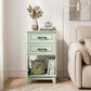 May in Color Tall Nightstand with 2 Drawers and Open Shelf Below, Ideal for Bedroom, Living Room, Home Office