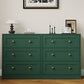 May in Color 3 Drawer Nightstand Set of 2, Large Bedside Table with Golden Round Knobs for Bedroom, Living Room, Hallway, Closet, Green
