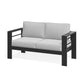 ROYALCRAFT Patio Furniture Metal Loveseat, Metal Outdoor Chairs with Upgraded Cushions, All-weather Outdoor 2 Seats Sofa Couch for Balcony, Garden, Deck, Backyard, Beige