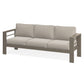 ROYALCRAFT Patio Furniture Metal Sofa, Metal Outdoor Chairs with Upgraded Cushions, All-weather Outdoor 3 Seats Sofa Couch for Balcony, Garden, Deck, Backyard, Grey