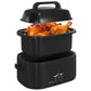 RoyalCraft 24 Quart Electric Roaster Oven Turkey Roaster with Lid Electric Roasters with Removable Pan Large Roaster,Visible & Self-basting Lid, Fast Heating & Thaw/warming Setting,Black