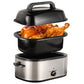 RoyalCraft 26 Quart Electric Turkey Roaster Oven with Visible & Self-Basting Lid, Stainless Steel