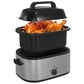 Sunvivi Electric 26 Qt Roaster Oven With Glass Lid, Removable Pan & Rack - Silver
