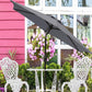 RoyalCraft 7.5 Ft Patio Umbrella Outdoor Market Table Umbrella Luxury Aluminum Pole Umbrella with Push Button Tilt and Crank, 6 Ribs, Polyester Canopy, Dark Red