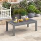 RoyalCraft Outdoor Furniture Patio Coffee Table, Ourdoor Rectangle Coffee Table, All-weather Outdoor Metal Coffee Table for Balcony, Garden, Deck, Backyard, Black