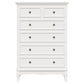 RoyalCraft White 6 Drawer Dresser, Large Storage Chest with Ball Bearing Slide, Wide Chest of Drawers, Modern Wood Dresser for Bedroom, Living Room, Hallway, Entryway, White