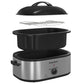 Royalcraft 18 Quart Roasting Oven with Self-Basting Lid Removable Pan, 150 to 450F Temperature Control Cool-Touch Handles,Silver