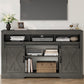 Royalcraft Adjustable Shelves Television Stand, Dark Grey, 58" x 34" x 16", 109 lbs