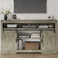 May in Color Adjustable Television Stands, Wood Light Grey, 58" x 16" x 34", 109 lbs