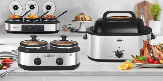 SUNVIVI slow pot roast chicken oven combination, large capacity suitable for family gatherings ,Stainless Steel,Silver