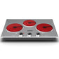 Sunvivi 1800W Three-burner portable electric ceramic stove - knob control, indicator light, compatible with all cookware, suitable for a variety of cooking scenarios, silver