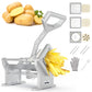 Sunvivi Commercial French Fry Cutter, Heavy Duty Potato & Vegetable Slicer with 3 Blades (1/2", 3/8", 6-Wedge), Stainless Steel