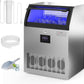 Sunvivi Commercial Ice Maker Machine, 265LBS/24H, 55LBS Storage Bin, Stainless Steel Under Counter Ice Machine for Restaurants, Bars, and Home Use, Includes Water Filter, Scoop, and Hose