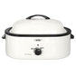 SUNVIVI Electric Roaster Oven With Self-Basting Lid - 20 Qt, Removable Pan, White