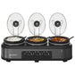 Sunvivi  Triple Slow Cooker With Liners, Temperature Control, Total 4.5 Qt