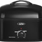 Superjoe 18QT Electric Roaster Oven, Stainless Steel Roaster Pan for Turkey with Removable Insert Pot, Black