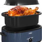 Superjoe 20 QT Electric Roaster Oven, Stainless Steel Self-Basting Lid Removable Pan, Blue