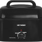 Superjoe 22 Quart Electric Roaster Oven with Visible & Self-Basting Lid, Large Turkey Roaster with Defrost Warm Function, Adjustable Temperature, Removable Pan Rack, Stainless Steel Black