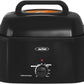 Superjoe 22 Quart Electric Roaster Oven with Self-Basting Lid, Turkey Roaster Oven Buffet with Removable Pan, Cool-Touch Handles, Black