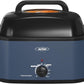 Superjoe 22 Quart Electric Roaster Oven with Self-Basting Lid, Turkey Roaster Oven Buffet with Removable Pan, Cool-Touch Handles, Blue
