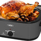Superjoe 26 QT Electric Roaster Oven, Stainless Steel Self-Basting Lid Removable Pan, Grey