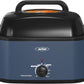 Superjoe 26 Quart Electric Roaster Oven with Self-Basting Lid, Turkey Roaster Oven Buffet with Removable Pan, Cool-Touch Handles, Blue