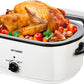 Superjoe 26 Quart Roaster Oven with Self-Basting Lid, Electric Turkey Roaster with Thaw & Warm Function, Adjustable Temperature Roaster With Removable Pan & Rack, Stainless Steel, White-2