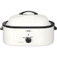 Superjoe 18 QT Electric Roaster Oven, Stainless Steel Roaster Pan for Turkey with Removable Insert Pot, White