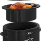 Superjoe 8-Quart Roaster Oven with Self-Basting Lid, Electric Turkey Roaster Oven with Removable Pan and Rack, Stainless Steel, Black