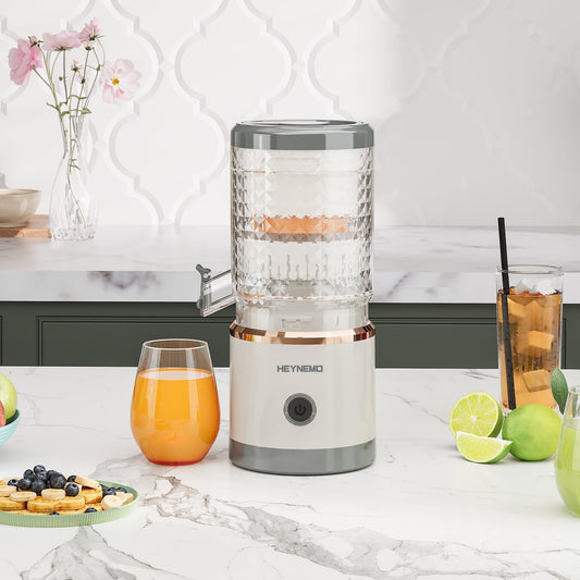 Superjoe Electric Citrus Juicer, Rechargeable Juicer Machine with USB Cable & Cleaning Brush, Easy to Clean Portable Juicer Squeezer for Fresh Orange, Lemon, Lime, Kiwi, Grapefruit