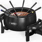 Superjoe Electric Fondue Pot Set for Melting Chocolate Cheese, 3 Quart Fondue Set with Adjustable Temperature Control and 8 Color-Coded Forks, 1000W Non-Stick Fondue Maker for Dessert, Oil and Broth