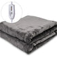 Superjoe Electric Heated Blanket, 60" x 50" Double-Layer Flannel, 4 Heat Settings and Auto-off, Holiday Gift for Family, Gray