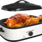 Superjoe Electric Nonstick Stainless Steel Roasting Pan with Self-Basting Lid
