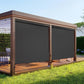 Superjoe Outdoor Roller Shades with 95% UV Blockout, 6'W x 8'H Exterior Cordless Patio Shades Roll Up Outdoor Blinds for Porch Gazebo, Blockout Waterproof Protect Privacy, Black