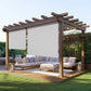 Superjoe Outdoor Roller Shade for Patio with 95% UV Protection, Cordless Roll Up Blind, Waterproof, Gray