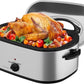 Superjoe 28 QT Roaster Oven Electric with Self-Basting Lid, Removable Pan, Variable Temp - Silver