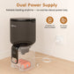 Smart Automatic Pet Feeder with HD Camera, WiFi App Control, Dual Power Supply & Voice Recording for Cats and Small Dogs, Black