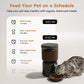 Smart Automatic Pet Feeder with HD Camera, WiFi App Control, Dual Power Supply & Voice Recording for Cats and Small Dogs, Black