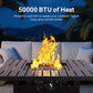 Royalcraft 2 in 1 Propane Fire Pit Table, 50000 BTU Gas Fire Pits Table with Removable Lid, Lava Rock and Cover, Square Fire Table for Dining or Party on Patio, Garden, Yard, 30'', Black