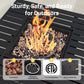Royalcraft 2 in 1 Propane Fire Pit Table, 50000 BTU Gas Fire Pits Table with Removable Lid, Lava Rock and Cover, Square Fire Table for Dining or Party on Patio, Garden, Yard, 30'', Black