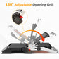3-in-1 Electric Grill Indoor, Panini Press & Sandwich Maker with Removable Plates, 1600W, 8 Cooking Modes, 180¡ã Flat Opening, Adjustable Temp, Ceramic Nonstick Dishwasher Safe, Stainless Steel
