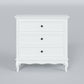 Royalcraft Dresser for Bedroom, Modern 3 Drawer Dresser with Solid Wood Legs and Painted Finish, White Chest of Drawers, Wooden Storage Closet Cabinet Organizer for Living Room, Nursery, Hallway