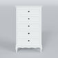 Royalcraft Dresser for Bedroom, Modern 5 Drawer Dresser with Solid Wood Legs and Painted Finish, Tall Chest of Drawers, Wooden Storage Cabinet Organizer for Living Room, Nursery, Hallway, Entryway